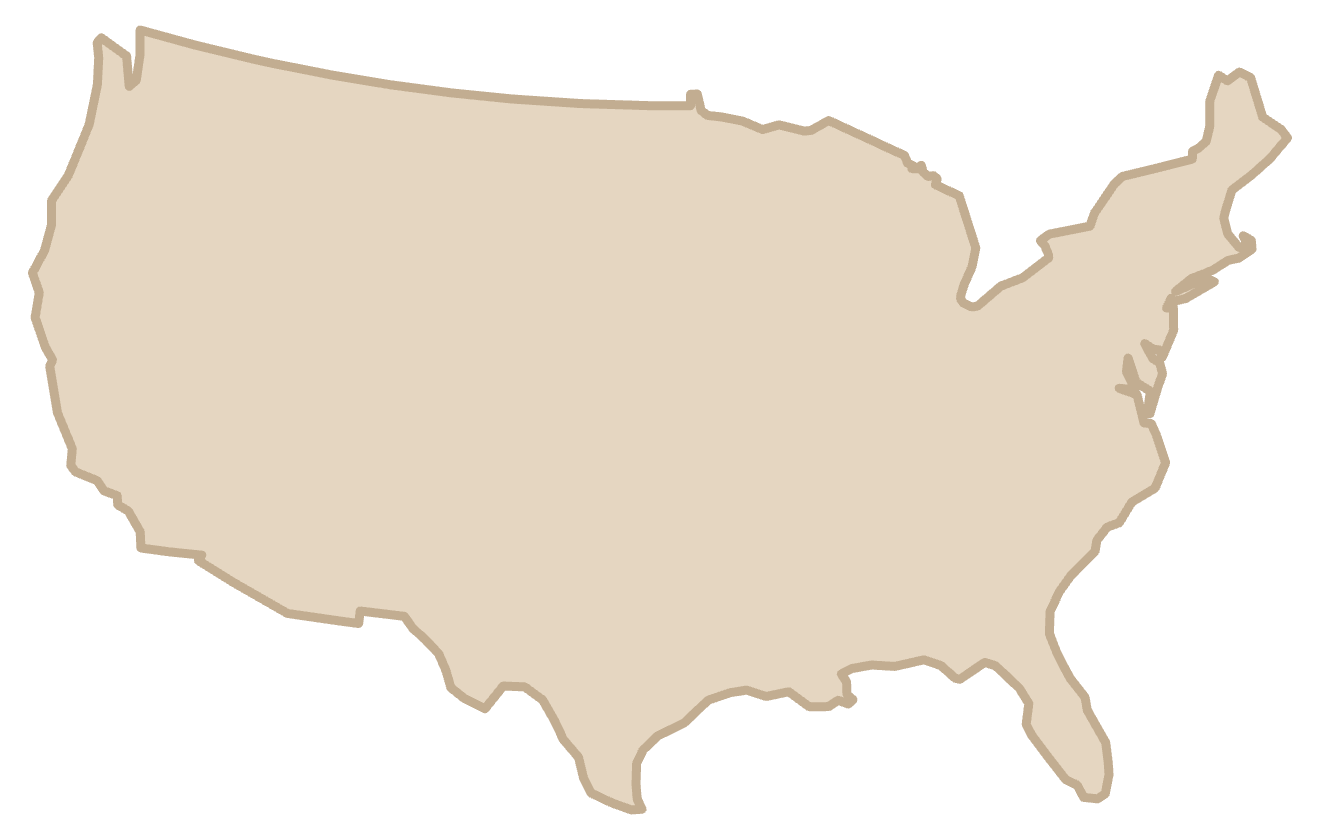 Map of the continental United States